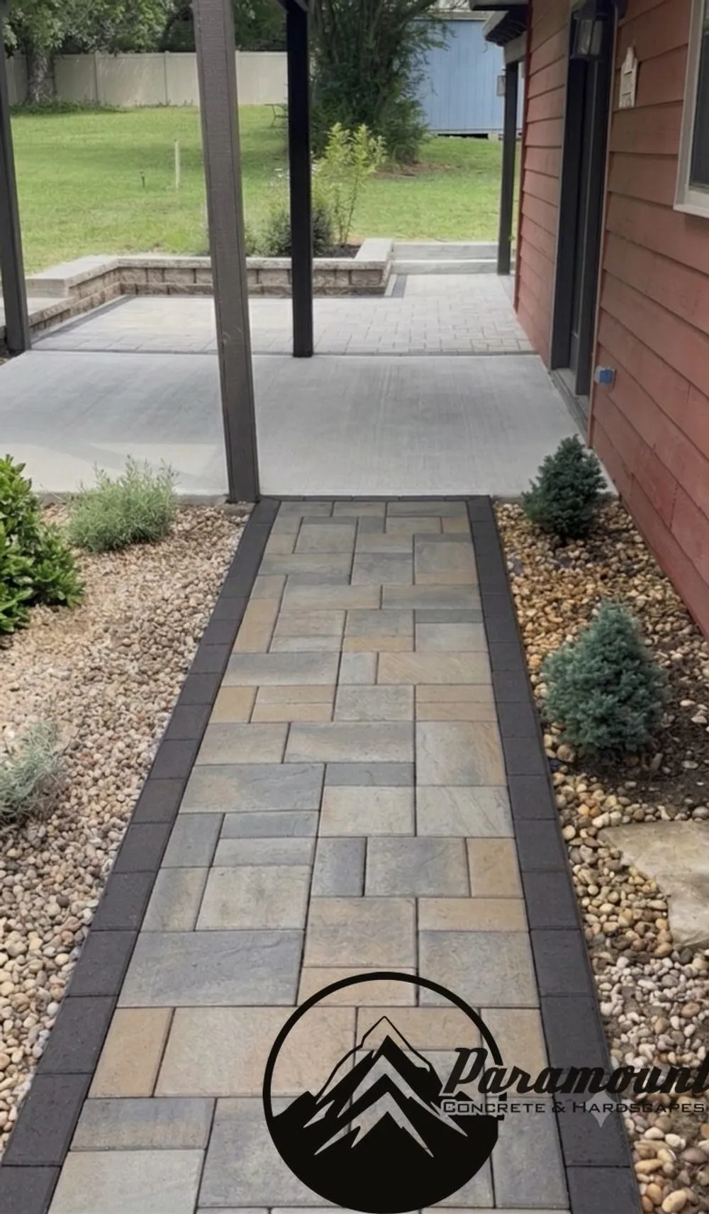 Paver Patio, Walkway & Steps in West Knoxville (near Lovell Rd) by Paramount Concrete & Hardscapes